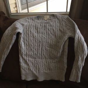 Grey cable knit sweater